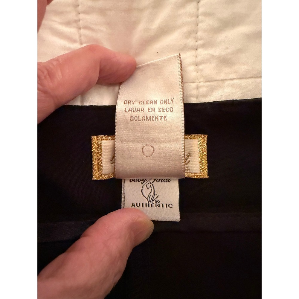 Baby Phat Black Trousers Gold Cat Logo Stretch Straight Leg Pants Junior Size 7 - Picture 6 of 13